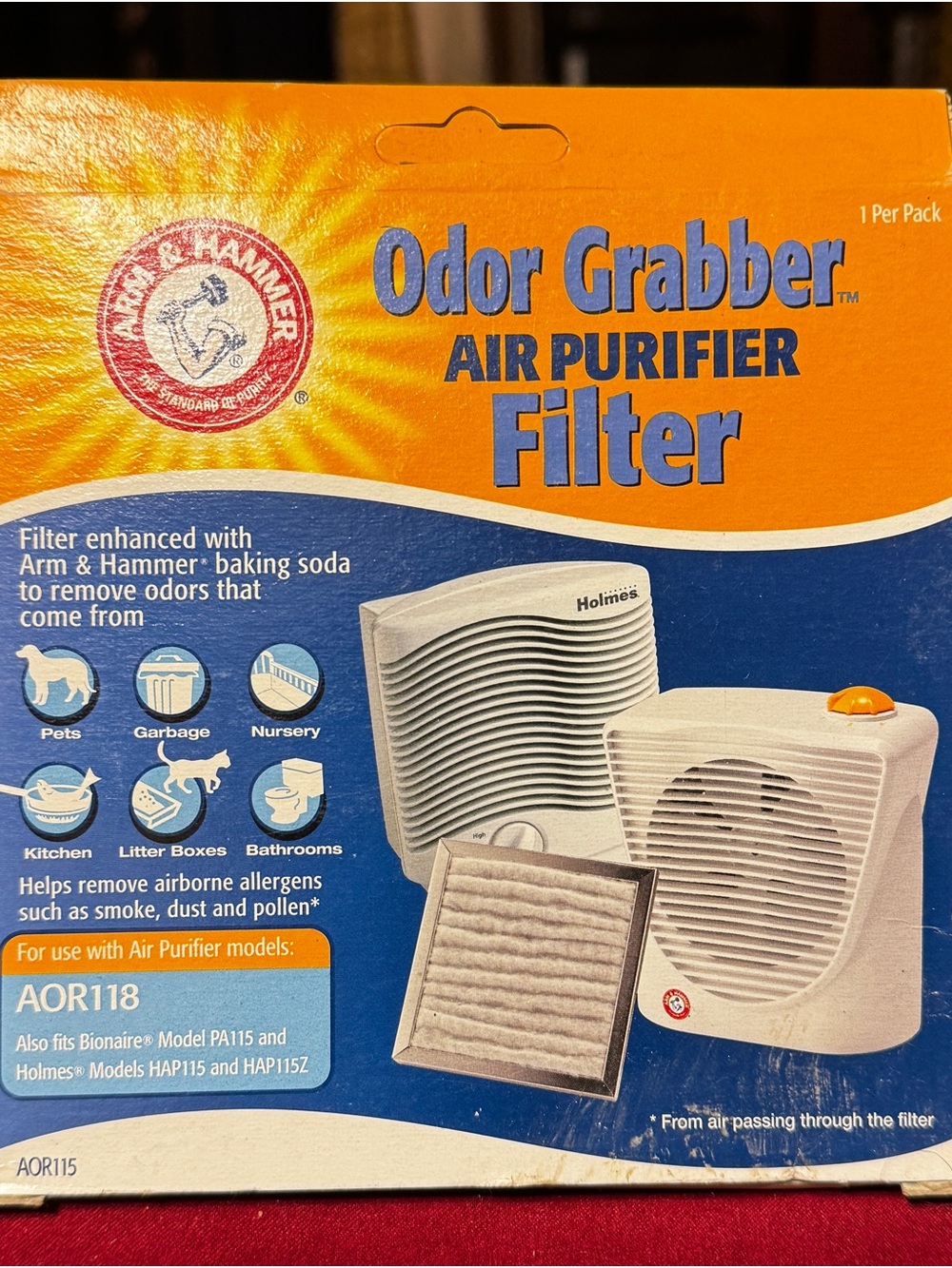 Arm & Hammer Odor Grabber Air Filter Fits Any Machine Using AOR115PF / AOR118PF